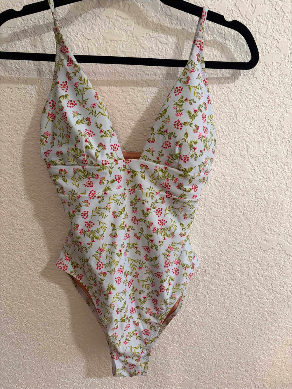 Jcrew Floral One-Piece Swimsuit in White with Pink Berry Print